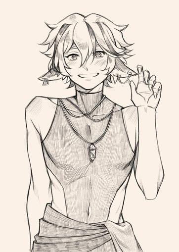 Half-Body Sketch